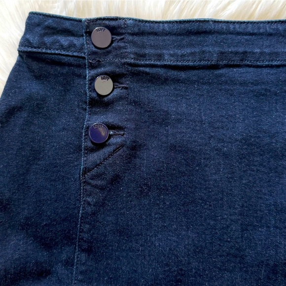LOFT Dark Denim Sailor A-Line Mini Skirt Size 2 - Picture 2 of 4